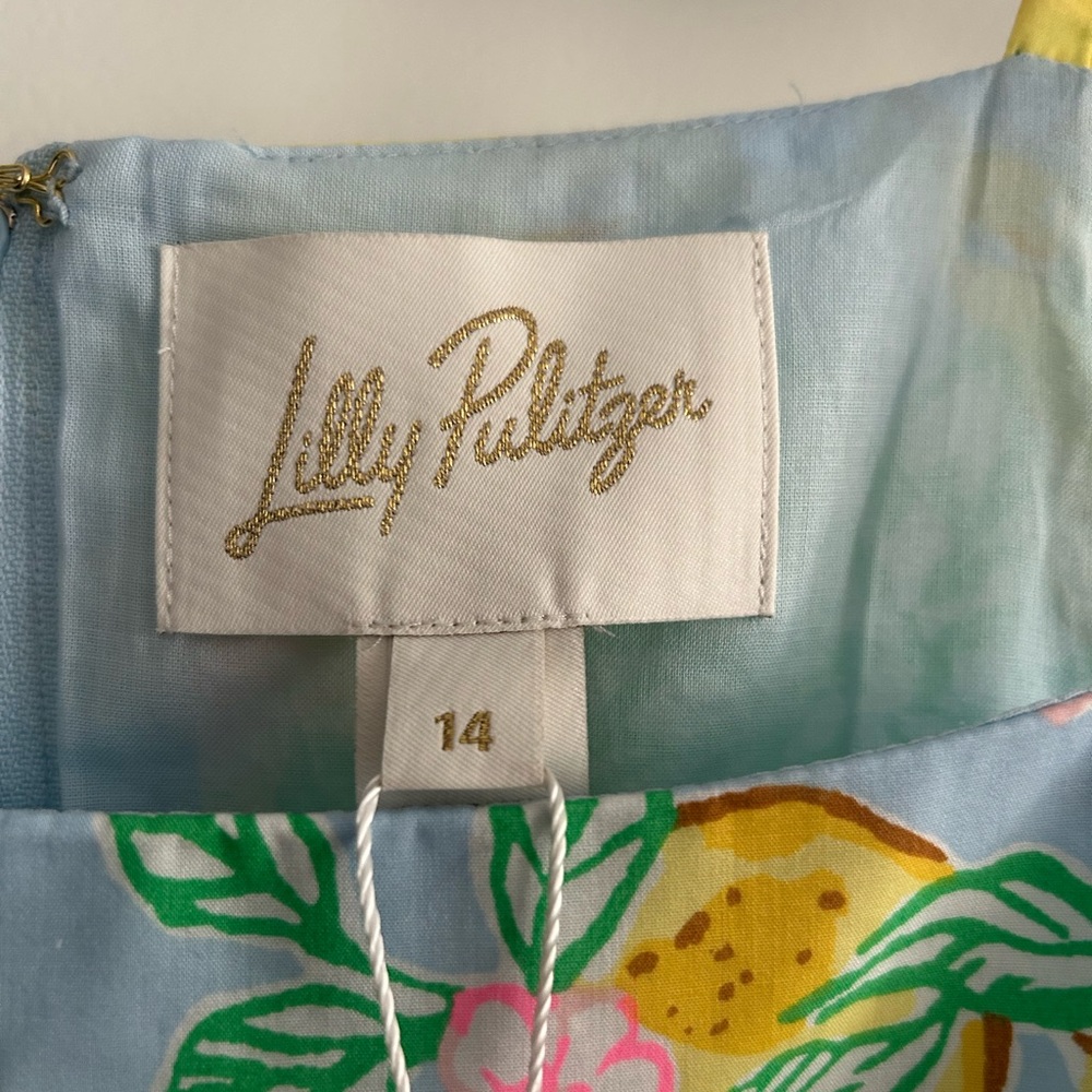 Lilly Pulitzer Angelynn Make Lemonade Dress Size 14 Brand New - Picture 6 of 7